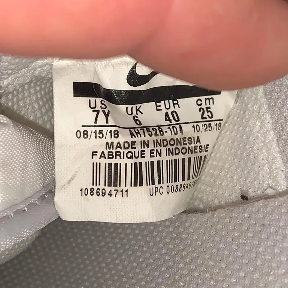 Nike Classic Cortez Women Size 8.5 Youth 7 Triple White Leather Shoes AH7528-104